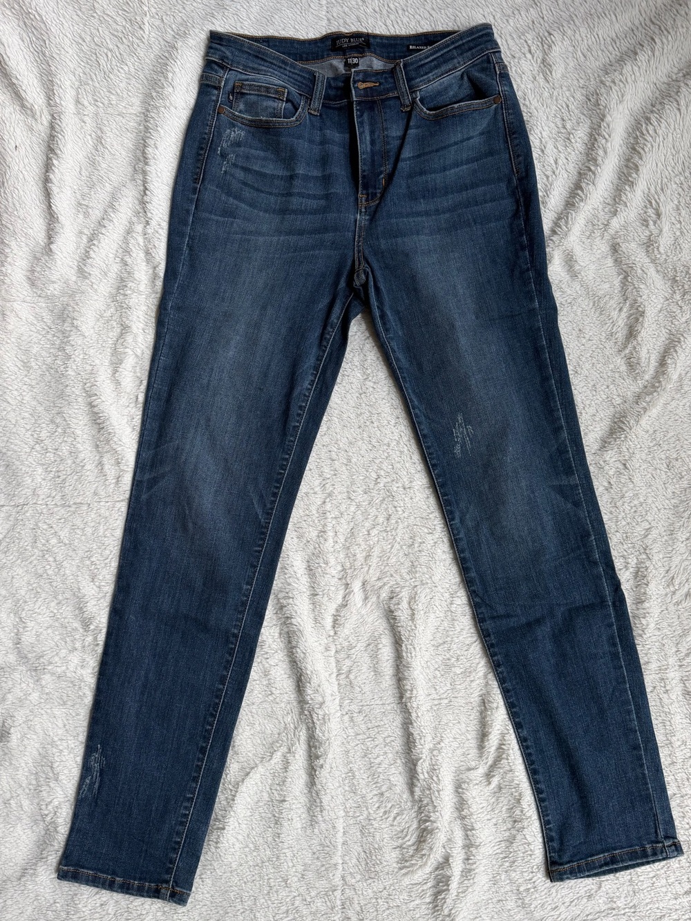 Judy Blue Dark Blue Relaxed Fit Straight Jeans